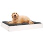 Cuccia per Cani Bianca 71,5x54x9 cm in Legno Massello di Pino