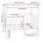 Cuccia per Cani Grigia 105,5x83,5x100cm Legno Massello di Pino