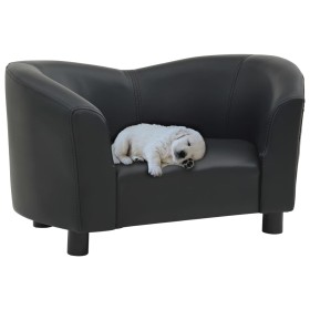 Divano per Cani Nero 67x41x39 cm in Similpelle