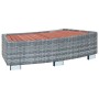 Scalino per Spa Grigio in Polyrattan 92x45x25 cm