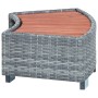 Scalino per Spa Grigio in Polyrattan 92x45x25 cm