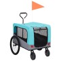 Rimorchio Bici per Animali Carrello Jogging 2in1 Blu e Grigio