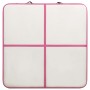 Tappetino Ginnastica Gonfiabile e Pompa 200x200x10 cm PVC Rosa