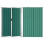 Capanno per Attrezzi Verde 225x89x161 cm in Acciaio Zincato