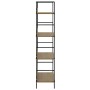 Scaffale Libri 4 Ripiani Rovere 60x27,6x124,5 Legno Multistrato