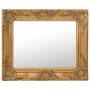 Specchio da Parete Stile Barocco 50x40 cm Oro