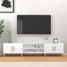 Mobile Porta TV Bianco 180x31,5x40 cm in Legno Multistrato