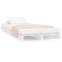 Letto a Pallet Bianco 75x190 cm Small Single Legno di Pino