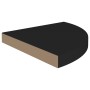 Scaffali Angolari a Parete 4 pz Neri 35x35x3,8 cm in MDF