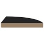 Scaffali Angolari a Parete 4 pz Neri 35x35x3,8 cm in MDF