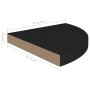 Scaffali Angolari a Parete 4 pz Neri 35x35x3,8 cm in MDF