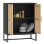 Credenza Nera 60x30x75 cm in Legno Multistrato
