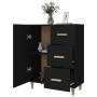 Credenza Nera 69,5x34x90 cm in Legno Multistrato