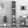 Armadietto Bagno Grigio Sonoma 30x30x190cm in Legno Multistrato