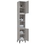 Armadietto Bagno Grigio Sonoma 30x30x190cm in Legno Multistrato