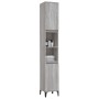 Armadietto Bagno Grigio Sonoma 30x30x190cm in Legno Multistrato