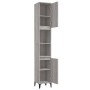 Armadietto Bagno Grigio Sonoma 30x30x190cm in Legno Multistrato