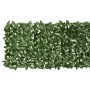 Paravento da Balcone con Foglie Verde Scuro 500x75 cm