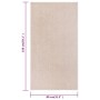 Tappeto a Pelo Corto 80x150 cm Beige Scuro