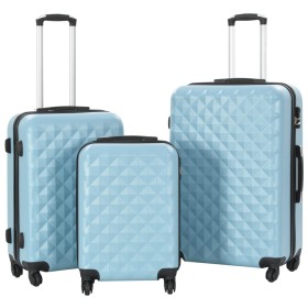 Set Trolley a Custodia Rigida 3 pz Blu in ABS