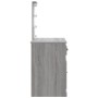 Toeletta con Luci LED Grigio Sonoma 90x42x132,5 cm