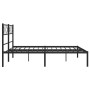 Giroletto con Testiera in Metallo Nero 140x190 cm