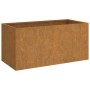 Fioriera 62x30x29 cm Acciaio Corten