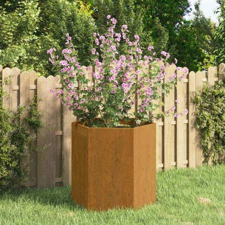 Fioriera Ruggine 40x40x45 cm Acciaio Corten