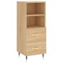 Credenza Rovere Sonoma 34,5x34x180 cm in Legno Multistrato