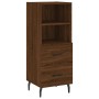 Credenza Rovere Marrone 34,5x34x180 cm in Legno Multistrato