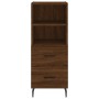 Credenza Rovere Marrone 34,5x34x180 cm in Legno Multistrato