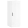 Credenza 34,5x34x180 cm in Legno Multistrato Bianco Lucido