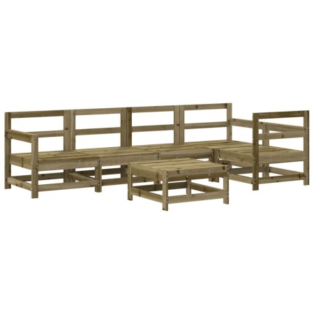 Set Salotto da Giardino 6 pz in Legno Impregnato di Pino