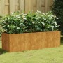 Fioriera Rialzata da Giardino 120x40x40 cm in Acciaio Corten