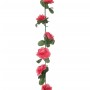 Ghirlande Fiori Artificiali 6 pz Rosa Rossa Primaverile 250cm