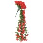 Ghirlande Fiori Artificiali 3 pz Rosso 85cm