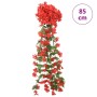 Ghirlande Fiori Artificiali 3 pz Rosso 85cm