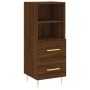 Credenza Rovere Marrone 34,5x34x180 cm in Legno Multistrato