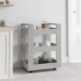 Carrello da Cucina Grigio cemento 60x45x80 cm Legno Multistrato