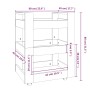 Carrello da Cucina Grigio cemento 60x45x80 cm Legno Multistrato
