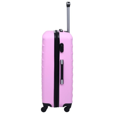 Set Valigie Trolley a Custodia Rigida 2 pz Rosa in ABS