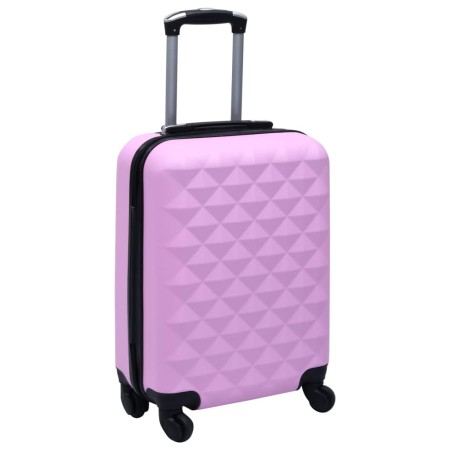 Set Valigie Trolley a Custodia Rigida 2 pz Rosa in ABS