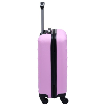 Set Valigie Trolley a Custodia Rigida 2 pz Rosa in ABS