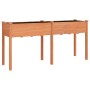 Fioriera con Fodera Marrone 161x45x76cm Legno Massello di Abete