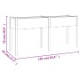 Fioriera con Fodera Marrone 161x45x76cm Legno Massello di Abete