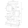 FLAMINGO Albero Tiragraffi per Gatti Kresko 74x40x115 cm Grigio