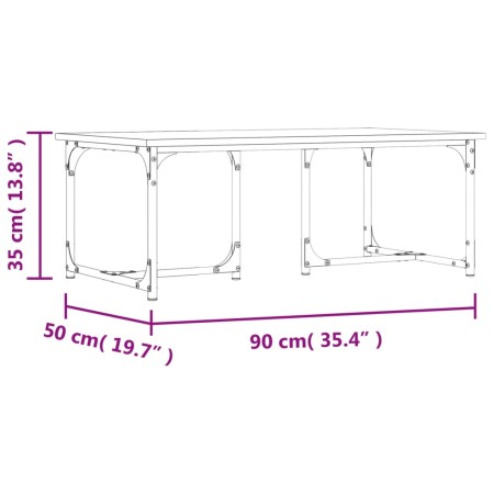 Tavolino da Salotto Grigio Sonoma 90x50x35 cm Legno Multistrato