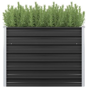 Fioriera per Giardino Antracite 100x40x77 cm in Acciaio Zincato