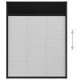 Zanzariera Plissettata Finestre in Alluminio Antracite 80x100cm