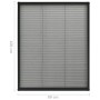 Zanzariera Plissettata Finestre in Alluminio Antracite 80x100cm